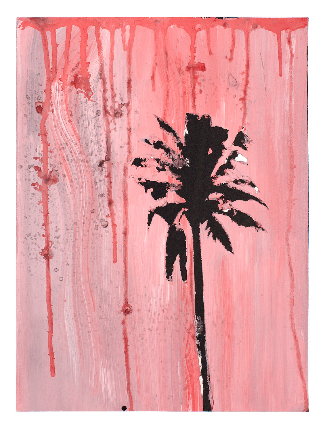Pink Palm Note Cards, set of 10